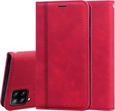 Voor Samsung Galaxy A42 5G Frosted Business Magnetische Horizontale Flip PU lederen tas met houder & kaartsleuf & lanyard (rood)