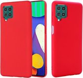 Voor Samsung Galaxy F62 / M62 effen kleur vloeibare siliconen valbestendige volledige dekking beschermhoes (rood)