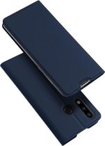 DUX DUCIS Skin Pro Series horizontale flip PU + TPU lederen hoes voor Huawei P30 Lite, met houder en kaartsleuven (blauw)