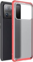 Voor Xiaomi Mi 11 Ultra Vierhoekige schokbestendige TPU + pc-beschermhoes (rood)