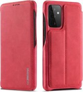 Voor Samsung Galaxy A72 5G LC.IMEEKE Hon Ancient Series horizontale flip lederen tas met houder en kaartsleuf (rood)