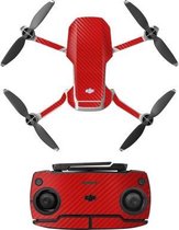 Sunnylife MM-TZ439 Waterdichte PVC Drone Body + Arm + Afstandsbediening Decoratieve Beschermende Stickers Set voor DJI Mavic Mini (Carbon Texture Red)