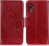 Voor Samsung Galaxy Xcover 5 Nappa Texture Horizontale Flip Leren Case met Houder & Kaartsleuven & Portemonnee (Rood)