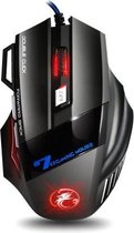 IMICE X7 2400 DPI 7-toetsen bedrade gamingmuis met kleurrijk ademlicht, kabellengte: 1,8 m (Skin Black E-commerce-versie)