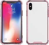 Schokbestendig TPU-frame + acryl achterpaneel beschermhoes voor iPhone XR (rood)