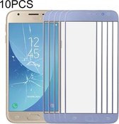 10 PCS Front Screen Outer Glass Lens voor Samsung Galaxy J3 (2017) / J330 (blauw)