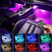Autoverlichting Interieur met Afstandbediening | Ledstrips | Auto | Binnen Verlichting Auto | RGB Binnenverlichting LED Strips | Sfeerverlichting