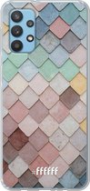 6F hoesje - geschikt voor Samsung Galaxy A32 4G -  Transparant TPU Case - Colour Tiles #ffffff