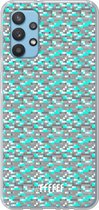 6F hoesje - geschikt voor Samsung Galaxy A32 4G -  Transparant TPU Case - Minecraft - Diamonds! #ffffff