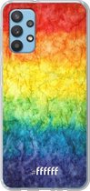 6F hoesje - geschikt voor Samsung Galaxy A32 4G -  Transparant TPU Case - Rainbow Veins #ffffff