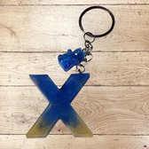 Epoxy letter sleutel- of tassenhanger X