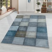 Modern laagpolig vloerkleed Ottawa - blauw 4202 - 80x150 cm