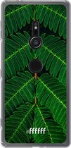 6F hoesje - geschikt voor Sony Xperia XZ2 -  Transparant TPU Case - Symmetric Plants #ffffff