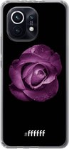 6F hoesje - geschikt voor Xiaomi Mi 11 -  Transparant TPU Case - Purple Rose #ffffff