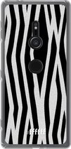 6F hoesje - geschikt voor Sony Xperia XZ2 -  Transparant TPU Case - Zebra Print #ffffff