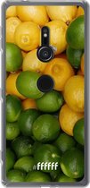 6F hoesje - geschikt voor Sony Xperia XZ2 -  Transparant TPU Case - Lemon & Lime #ffffff