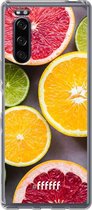 Sony Xperia 5 II Hoesje Transparant TPU Case - Citrus Fruit #ffffff