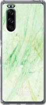 Sony Xperia 5 II Hoesje Transparant TPU Case - Pistachio Marble #ffffff