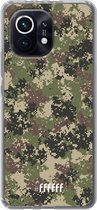 6F hoesje - geschikt voor Xiaomi Mi 11 -  Transparant TPU Case - Digital Camouflage #ffffff