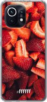 6F hoesje - geschikt voor Xiaomi Mi 11 -  Transparant TPU Case - Strawberry Fields #ffffff