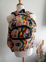 Bob Marley - African print / Ankara  Africa Backpack-Schooltas