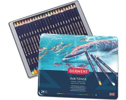 Derwent Inktense Kleurpotloden In Blik - 24 Stuks - Assorti