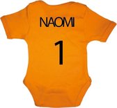 Cadeautip! Oranje EK - Nederland- Baby rompertje met eigen tekst / Rompertje met naam / Kraamcadeau - Zwart