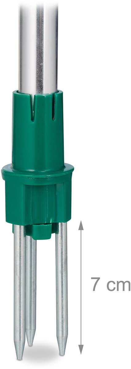 Relaxdays onkruidsteker - 100 cm - onkruid wieden zonder bukken - stalen klauwen - met handvat van Relaxdays — afbeelding 2
