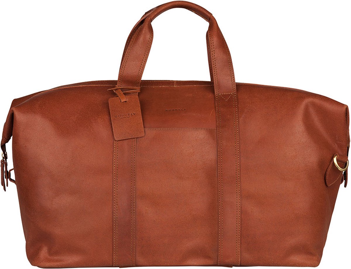 BURKELY Vintage Sem Unisex Weekendtas - Cognac