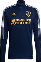 Adidas Los Angeles Galaxy Trainingstop / Sporttrui - Met Rits - 20/21 Blauw Heren - Maat M