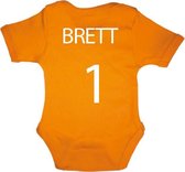 Cadeautip! Oranje EK - Nederland- Baby rompertje met eigen tekst / Rompertje met naam / Kraamcadeau - Wit