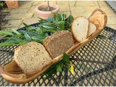 Broodschaal - broodmand - rustieke broodschaal/serveerschaal  duurzaam - gemaakt uit olijfhout - XL circa 40 a 45 CM