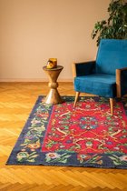 Flycarpets Adrasos Vintage Vloerkleed - 190x280 cm - Kelim Design - Multi