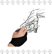 EPIN | Tekenhandschoen | Tablet Handschoen | Maat M | Handig Voor Het Teken Op Een Tekentablet | ZWART