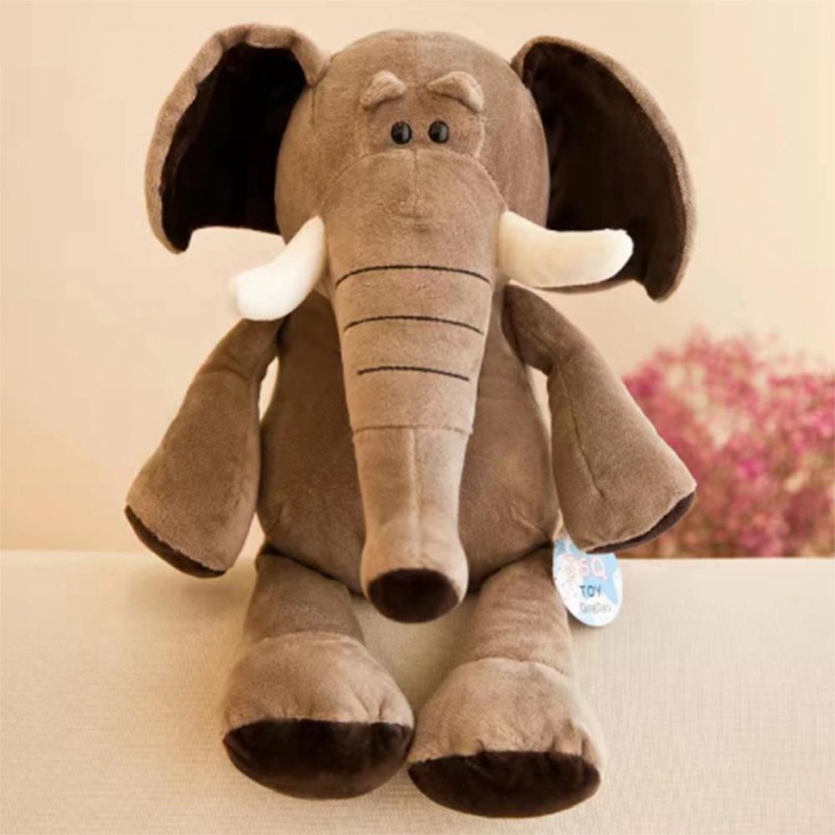 DW4Trading Knuffel Olifant - Dierenknuffels - Knuffelbeesten - Pluche Speelgoed - 25 cm