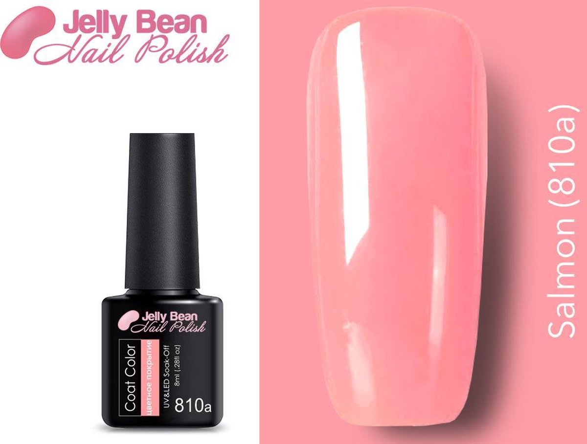 Jelly Bean Nail Polish Gel Nagellak SALE - Gellak - Salmon (810a) - UV Nagellak 8ml