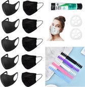 50 Wegwerp Mondmaskers & 50 Wasbare Mondmasker & 2 Mondmasker Beugels & 5 Earsavers & Handcreme