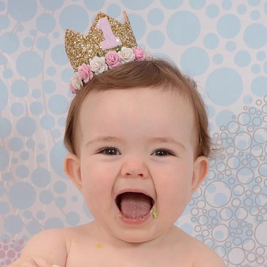 Princesse Couronne Bébé Fête D'anniversaire Chapeau Demi Ans 1 2 3