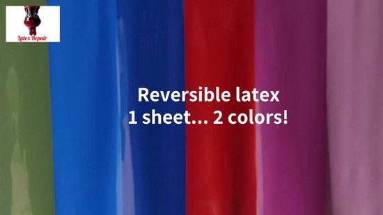 Latex rubber stof - Paars/licht paars - 2 kleuren dubbelzijdig - 0.40 mm  LatexRepair | bol.com