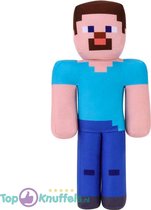 Minecraft Steve Pluche Knuffel 22 cm | Mine-craft Peluche Plush Toy | Knuffeldier Knuffelpop voor kinderen jongens meisjes | Minekraft