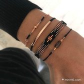 Armbandenset "Black Metallic"| Roségoud