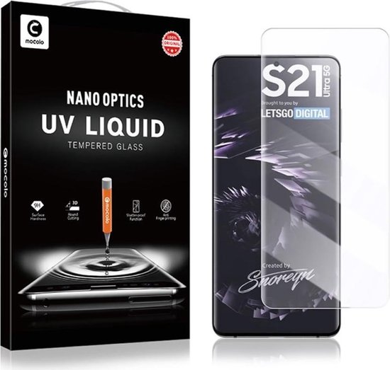 Acheter Protecteur d'écran en verre trempé UV 3D pour Samsung Galaxy S21  Ultra S21 Plus avec lampe UV et colle