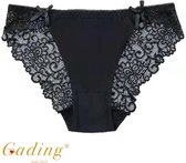 Gading® Sexy Dames Onderbroeken Zomer -lace Ondergoed- Kant Slips -2 pack- zwart - M