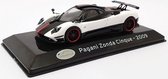 Pagani Zonda Cinque 2009 (Wit/Zwart) (10 cm) 1/43 Atlas - Modelauto - Schaalmodel - Model auto - Miniatuurauto - Miniatuur autos