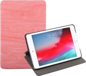 Boomstructuur horizontale flip lederen hoes voor iPad Mini 2019, met houder en slaap- / wekfunctie (roze)
