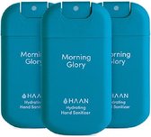 HAAN Hydrating Hand Sanitizer - Handzeep - Desinfecterend - 3-Pack Morning Glory Spray 30ml - Navulbaar