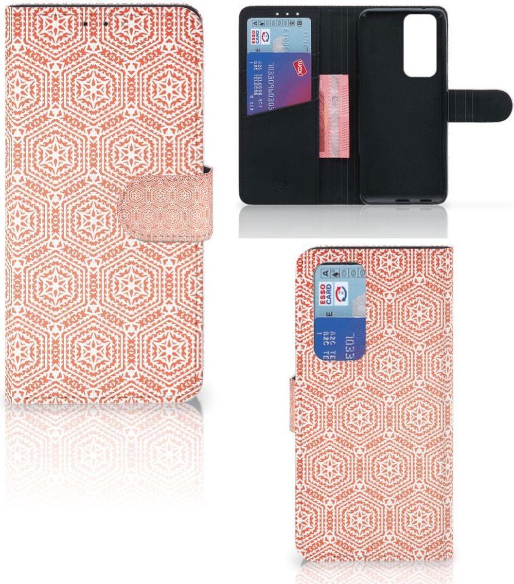 OPPO Find X3 Neo 5G Telefoon Hoesje Pattern Orange