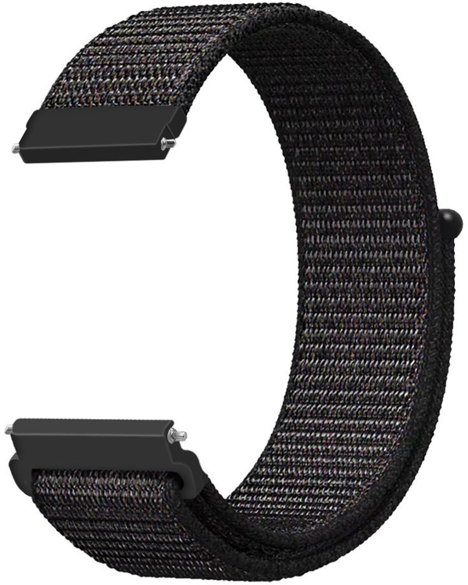 Samsung Galaxy Watch nylon band - zwart mix