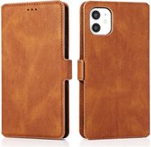 GSMNed - Etui de téléphone en cuir marron - Etui de Luxe pour iPhone 7/8/SE - portefeuille - porte-cartes iPhone 7/8/SE - marron