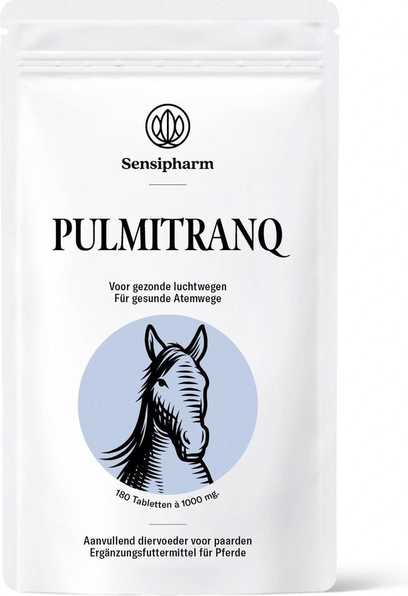 Sensipharm Pulmitranq Paard - Longen & Luchtwegen Voedingssupplement COPD & Dampigheid - 180 Tabletten à 1000 mg - Sensipharm